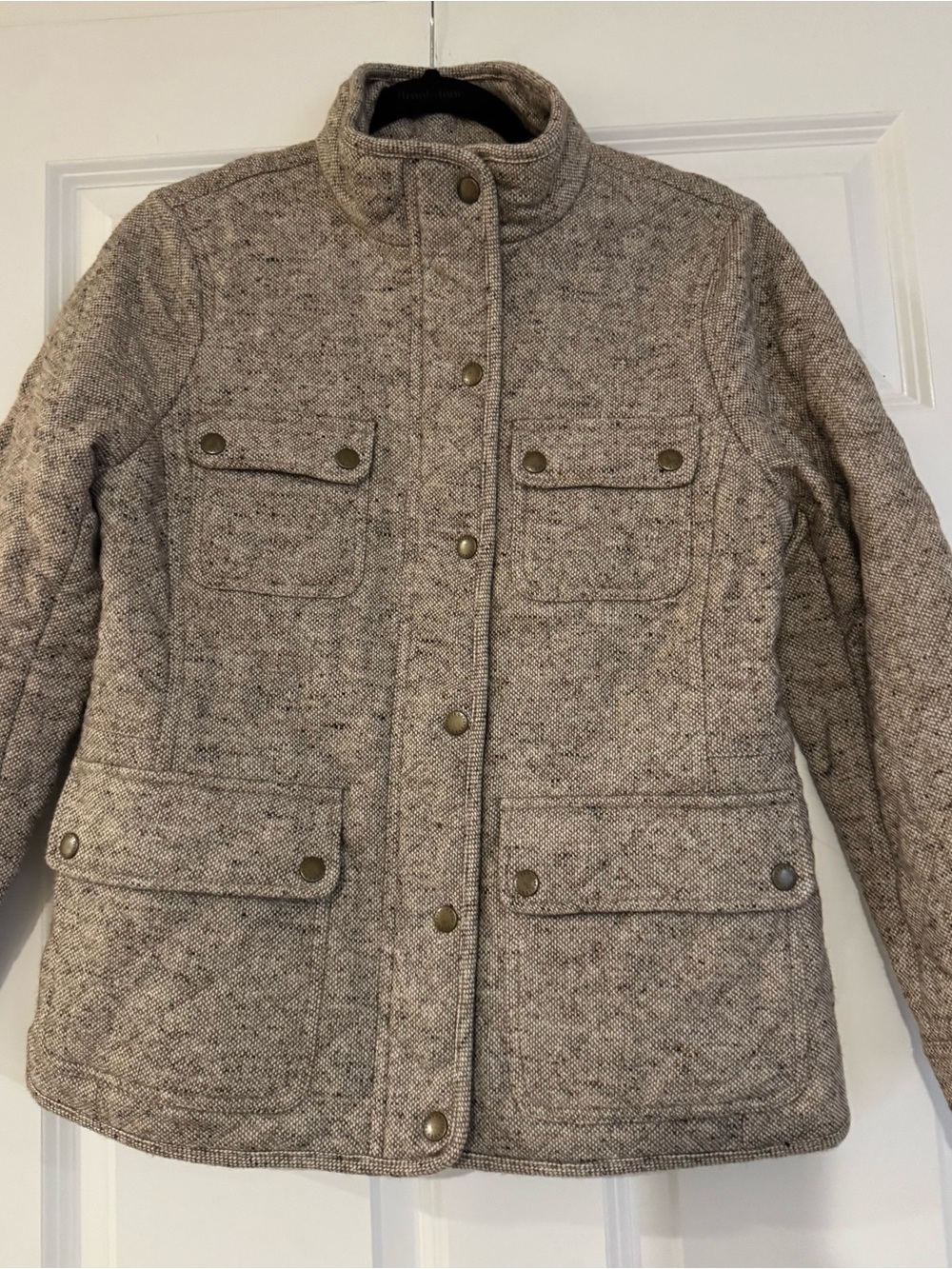 Talbots Petite Tweed Quilted Field Jacket MP